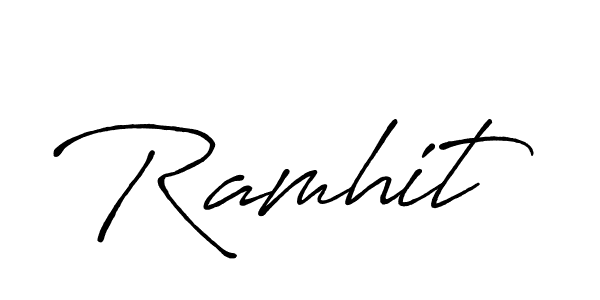 How to make Ramhit signature? Antro_Vectra_Bolder is a professional autograph style. Create handwritten signature for Ramhit name. Ramhit signature style 7 images and pictures png