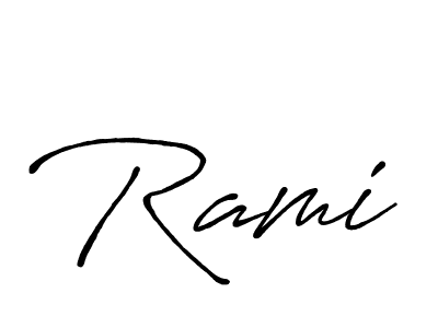 Also You can easily find your signature by using the search form. We will create Rami name handwritten signature images for you free of cost using Antro_Vectra_Bolder sign style. Rami signature style 7 images and pictures png