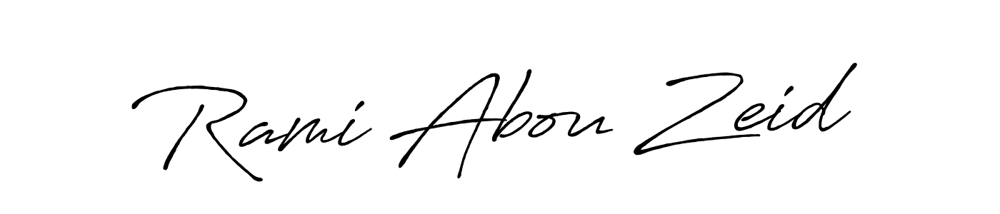 It looks lik you need a new signature style for name Rami Abou Zeid. Design unique handwritten (Antro_Vectra_Bolder) signature with our free signature maker in just a few clicks. Rami Abou Zeid signature style 7 images and pictures png