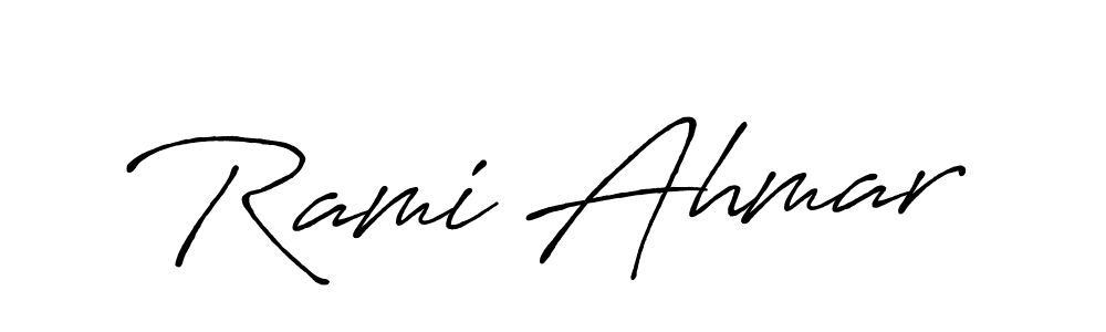 Similarly Antro_Vectra_Bolder is the best handwritten signature design. Signature creator online .You can use it as an online autograph creator for name Rami Ahmar. Rami Ahmar signature style 7 images and pictures png