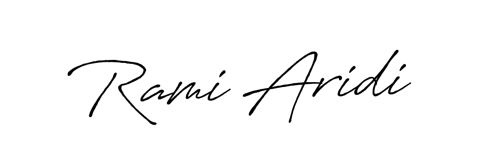 Create a beautiful signature design for name Rami Aridi. With this signature (Antro_Vectra_Bolder) fonts, you can make a handwritten signature for free. Rami Aridi signature style 7 images and pictures png