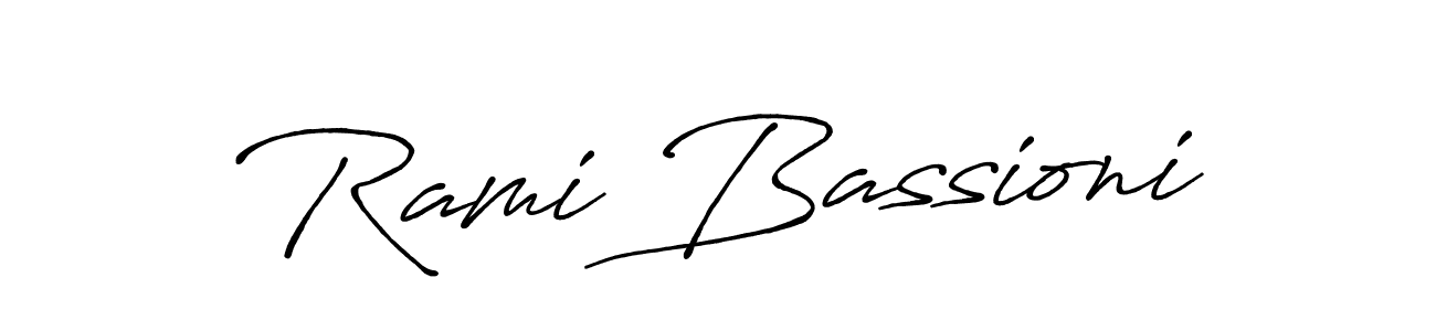 Design your own signature with our free online signature maker. With this signature software, you can create a handwritten (Antro_Vectra_Bolder) signature for name Rami Bassioni. Rami Bassioni signature style 7 images and pictures png