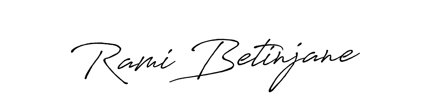 This is the best signature style for the Rami Betinjane name. Also you like these signature font (Antro_Vectra_Bolder). Mix name signature. Rami Betinjane signature style 7 images and pictures png