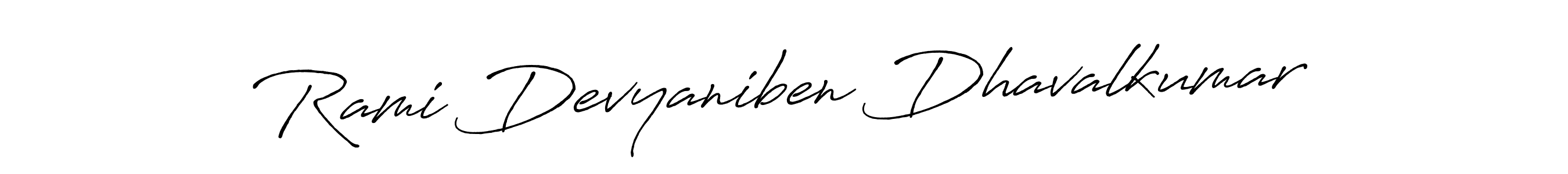 You should practise on your own different ways (Antro_Vectra_Bolder) to write your name (Rami Devyaniben Dhavalkumar) in signature. don't let someone else do it for you. Rami Devyaniben Dhavalkumar signature style 7 images and pictures png