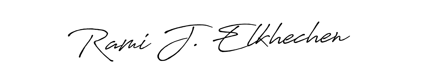 Antro_Vectra_Bolder is a professional signature style that is perfect for those who want to add a touch of class to their signature. It is also a great choice for those who want to make their signature more unique. Get Rami J. Elkhechen name to fancy signature for free. Rami J. Elkhechen signature style 7 images and pictures png