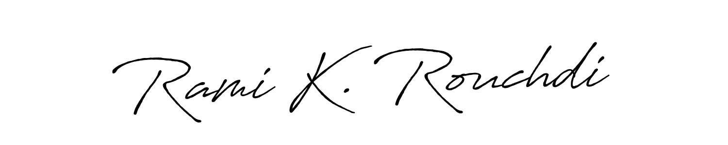 How to make Rami K. Rouchdi signature? Antro_Vectra_Bolder is a professional autograph style. Create handwritten signature for Rami K. Rouchdi name. Rami K. Rouchdi signature style 7 images and pictures png