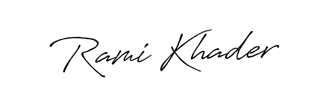 Also we have Rami Khader name is the best signature style. Create professional handwritten signature collection using Antro_Vectra_Bolder autograph style. Rami Khader signature style 7 images and pictures png