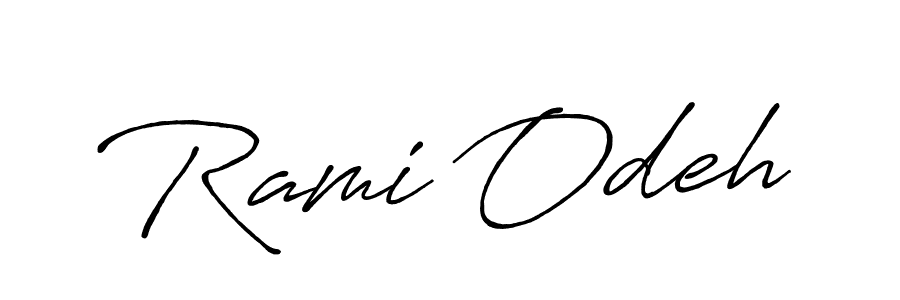 Create a beautiful signature design for name Rami Odeh. With this signature (Antro_Vectra_Bolder) fonts, you can make a handwritten signature for free. Rami Odeh signature style 7 images and pictures png