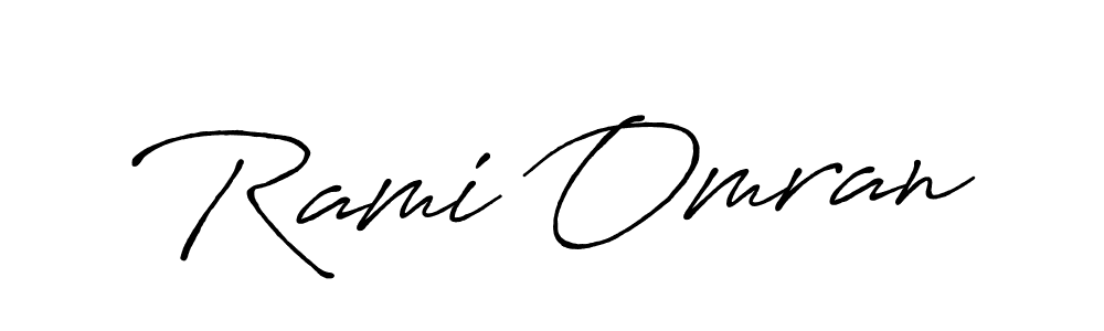 Antro_Vectra_Bolder is a professional signature style that is perfect for those who want to add a touch of class to their signature. It is also a great choice for those who want to make their signature more unique. Get Rami Omran name to fancy signature for free. Rami Omran signature style 7 images and pictures png