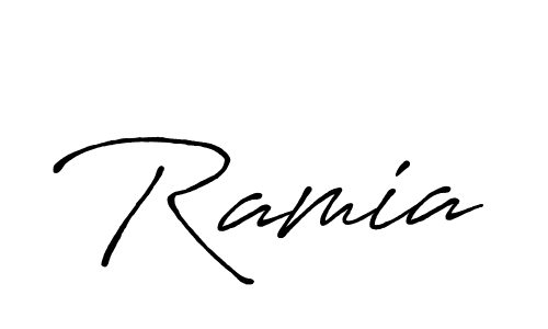 Create a beautiful signature design for name Ramia. With this signature (Antro_Vectra_Bolder) fonts, you can make a handwritten signature for free. Ramia signature style 7 images and pictures png