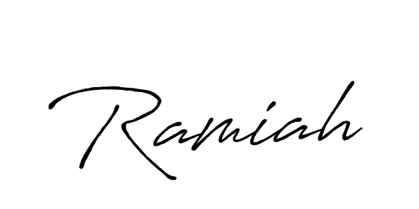 Make a beautiful signature design for name Ramiah. Use this online signature maker to create a handwritten signature for free. Ramiah signature style 7 images and pictures png