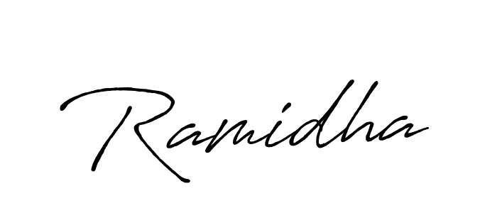 Similarly Antro_Vectra_Bolder is the best handwritten signature design. Signature creator online .You can use it as an online autograph creator for name Ramidha. Ramidha signature style 7 images and pictures png