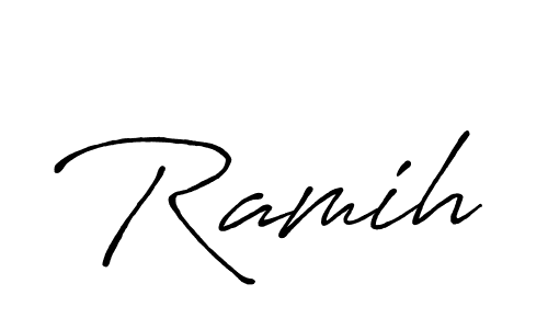 Ramih stylish signature style. Best Handwritten Sign (Antro_Vectra_Bolder) for my name. Handwritten Signature Collection Ideas for my name Ramih. Ramih signature style 7 images and pictures png