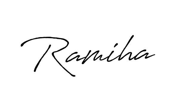 How to make Ramiha signature? Antro_Vectra_Bolder is a professional autograph style. Create handwritten signature for Ramiha name. Ramiha signature style 7 images and pictures png