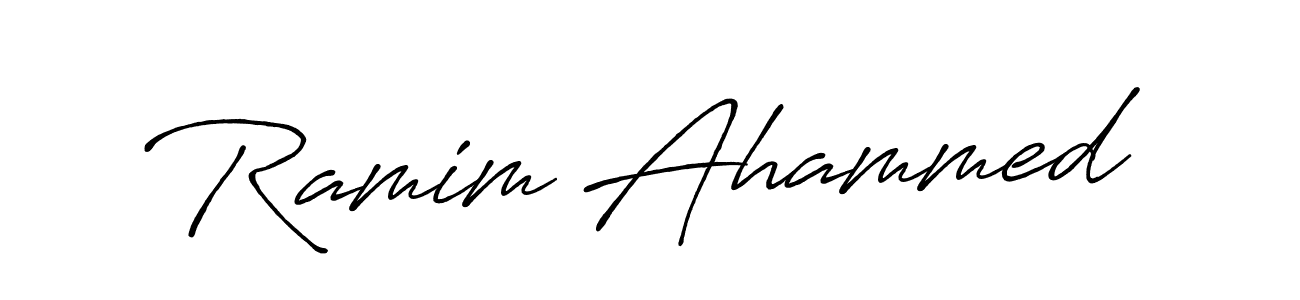 Also we have Ramim Ahammed name is the best signature style. Create professional handwritten signature collection using Antro_Vectra_Bolder autograph style. Ramim Ahammed signature style 7 images and pictures png