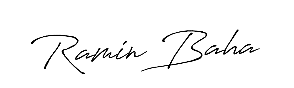 Ramin Baha stylish signature style. Best Handwritten Sign (Antro_Vectra_Bolder) for my name. Handwritten Signature Collection Ideas for my name Ramin Baha. Ramin Baha signature style 7 images and pictures png