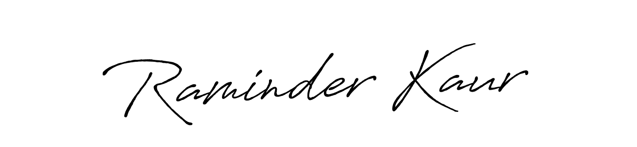 It looks lik you need a new signature style for name Raminder Kaur. Design unique handwritten (Antro_Vectra_Bolder) signature with our free signature maker in just a few clicks. Raminder Kaur signature style 7 images and pictures png