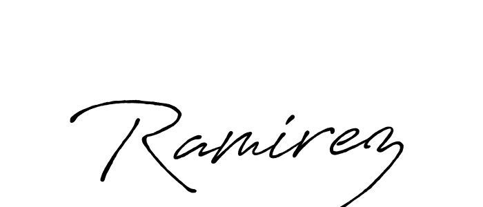 Make a beautiful signature design for name Ramirez. With this signature (Antro_Vectra_Bolder) style, you can create a handwritten signature for free. Ramirez signature style 7 images and pictures png