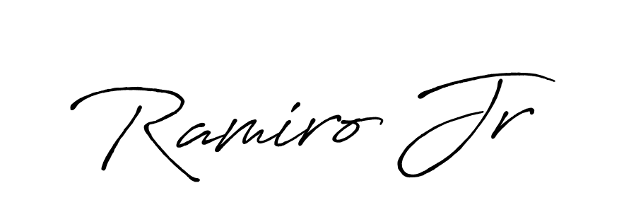 Also You can easily find your signature by using the search form. We will create Ramiro Jr name handwritten signature images for you free of cost using Antro_Vectra_Bolder sign style. Ramiro Jr signature style 7 images and pictures png
