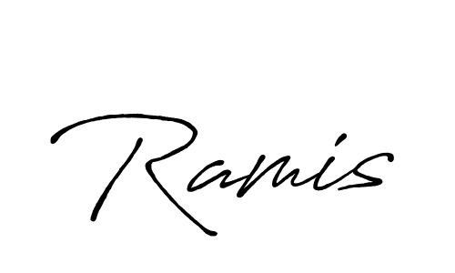 Create a beautiful signature design for name Ramis. With this signature (Antro_Vectra_Bolder) fonts, you can make a handwritten signature for free. Ramis signature style 7 images and pictures png