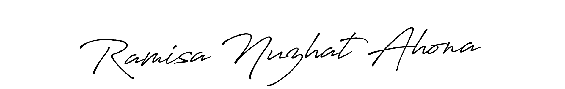 Ramisa Nuzhat Ahona stylish signature style. Best Handwritten Sign (Antro_Vectra_Bolder) for my name. Handwritten Signature Collection Ideas for my name Ramisa Nuzhat Ahona. Ramisa Nuzhat Ahona signature style 7 images and pictures png