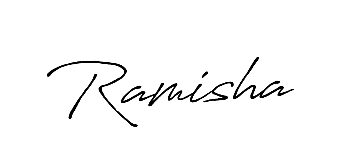 How to make Ramisha name signature. Use Antro_Vectra_Bolder style for creating short signs online. This is the latest handwritten sign. Ramisha signature style 7 images and pictures png