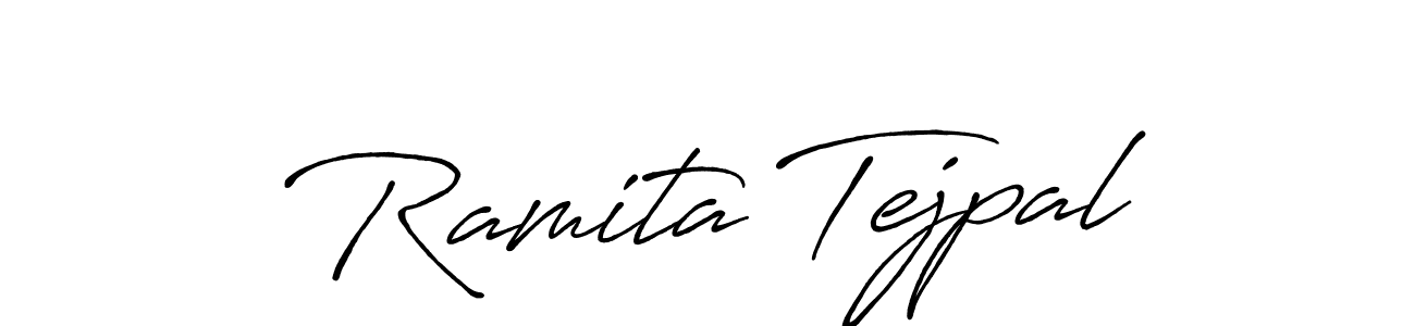 Make a beautiful signature design for name Ramita Tejpal. With this signature (Antro_Vectra_Bolder) style, you can create a handwritten signature for free. Ramita Tejpal signature style 7 images and pictures png