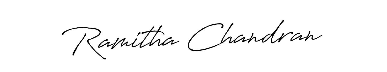 Make a beautiful signature design for name Ramitha Chandran. With this signature (Antro_Vectra_Bolder) style, you can create a handwritten signature for free. Ramitha Chandran signature style 7 images and pictures png