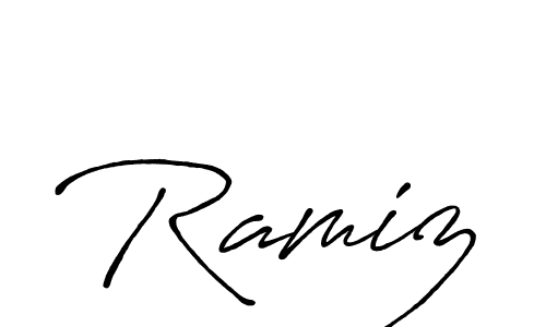 You should practise on your own different ways (Antro_Vectra_Bolder) to write your name (Ramiz) in signature. don't let someone else do it for you. Ramiz signature style 7 images and pictures png