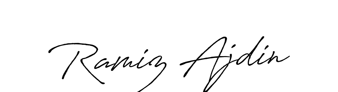 Similarly Antro_Vectra_Bolder is the best handwritten signature design. Signature creator online .You can use it as an online autograph creator for name Ramiz Ajdin. Ramiz Ajdin signature style 7 images and pictures png