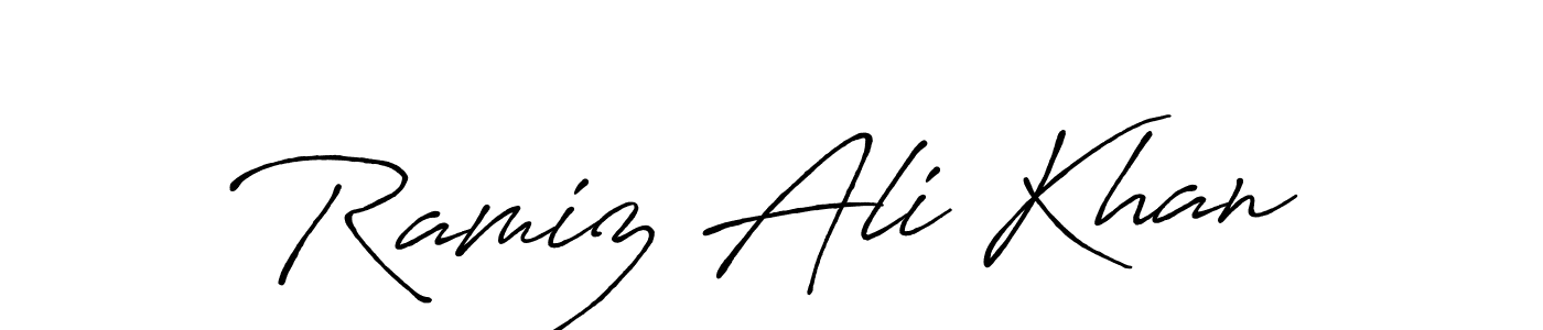 Make a beautiful signature design for name Ramiz Ali Khan. Use this online signature maker to create a handwritten signature for free. Ramiz Ali Khan signature style 7 images and pictures png