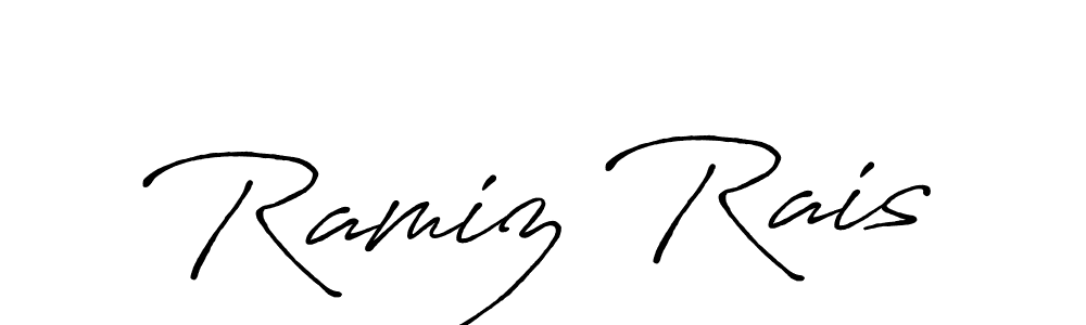 Create a beautiful signature design for name Ramiz Rais. With this signature (Antro_Vectra_Bolder) fonts, you can make a handwritten signature for free. Ramiz Rais signature style 7 images and pictures png