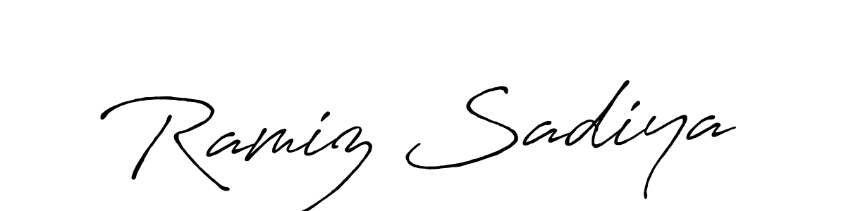 Also we have Ramiz Sadiya name is the best signature style. Create professional handwritten signature collection using Antro_Vectra_Bolder autograph style. Ramiz Sadiya signature style 7 images and pictures png