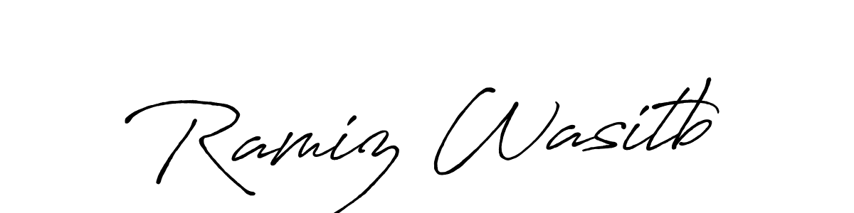 This is the best signature style for the Ramiz Wasitb name. Also you like these signature font (Antro_Vectra_Bolder). Mix name signature. Ramiz Wasitb signature style 7 images and pictures png