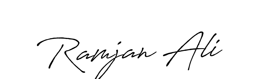 Use a signature maker to create a handwritten signature online. With this signature software, you can design (Antro_Vectra_Bolder) your own signature for name Ramjan Ali. Ramjan Ali signature style 7 images and pictures png