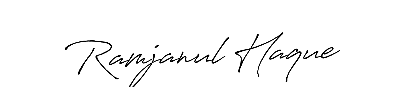 Use a signature maker to create a handwritten signature online. With this signature software, you can design (Antro_Vectra_Bolder) your own signature for name Ramjanul Haque. Ramjanul Haque signature style 7 images and pictures png