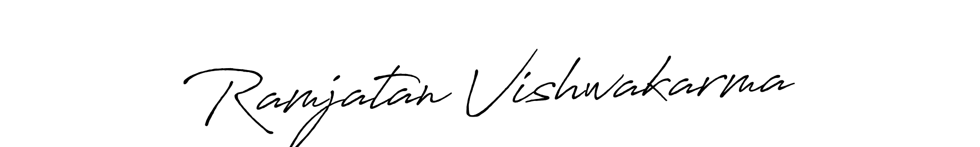 Also we have Ramjatan Vishwakarma name is the best signature style. Create professional handwritten signature collection using Antro_Vectra_Bolder autograph style. Ramjatan Vishwakarma signature style 7 images and pictures png