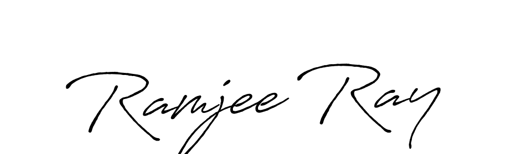 How to make Ramjee Ray signature? Antro_Vectra_Bolder is a professional autograph style. Create handwritten signature for Ramjee Ray name. Ramjee Ray signature style 7 images and pictures png