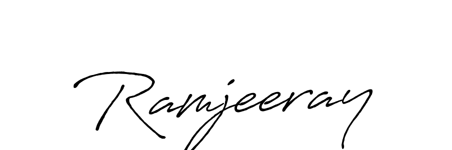 How to make Ramjeeray name signature. Use Antro_Vectra_Bolder style for creating short signs online. This is the latest handwritten sign. Ramjeeray signature style 7 images and pictures png