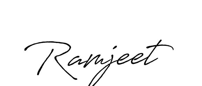 Similarly Antro_Vectra_Bolder is the best handwritten signature design. Signature creator online .You can use it as an online autograph creator for name Ramjeet. Ramjeet signature style 7 images and pictures png