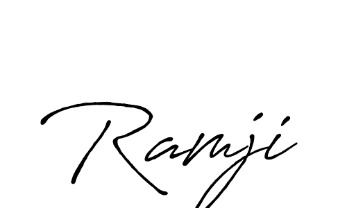 Make a beautiful signature design for name Ramji. With this signature (Antro_Vectra_Bolder) style, you can create a handwritten signature for free. Ramji signature style 7 images and pictures png