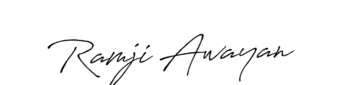 Make a beautiful signature design for name Ramji Awayan. Use this online signature maker to create a handwritten signature for free. Ramji Awayan signature style 7 images and pictures png