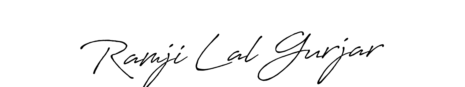 How to make Ramji Lal Gurjar signature? Antro_Vectra_Bolder is a professional autograph style. Create handwritten signature for Ramji Lal Gurjar name. Ramji Lal Gurjar signature style 7 images and pictures png