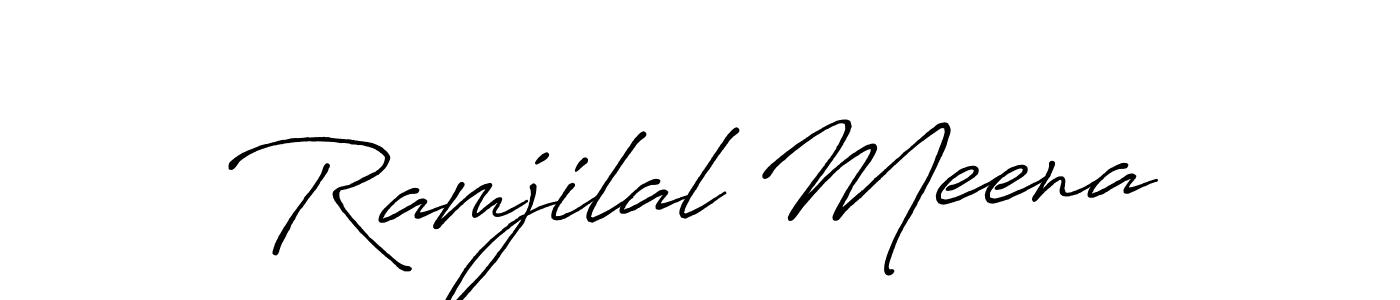 Create a beautiful signature design for name Ramjilal Meena. With this signature (Antro_Vectra_Bolder) fonts, you can make a handwritten signature for free. Ramjilal Meena signature style 7 images and pictures png