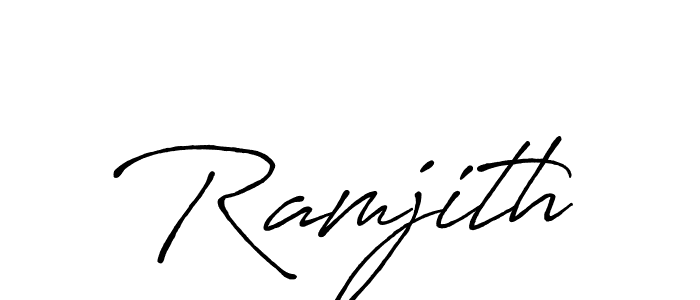 You should practise on your own different ways (Antro_Vectra_Bolder) to write your name (Ramjith) in signature. don't let someone else do it for you. Ramjith signature style 7 images and pictures png