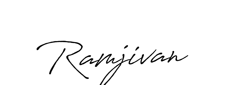 Antro_Vectra_Bolder is a professional signature style that is perfect for those who want to add a touch of class to their signature. It is also a great choice for those who want to make their signature more unique. Get Ramjivan name to fancy signature for free. Ramjivan signature style 7 images and pictures png