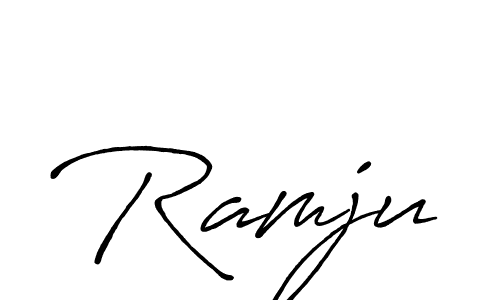 Design your own signature with our free online signature maker. With this signature software, you can create a handwritten (Antro_Vectra_Bolder) signature for name Ramju. Ramju signature style 7 images and pictures png