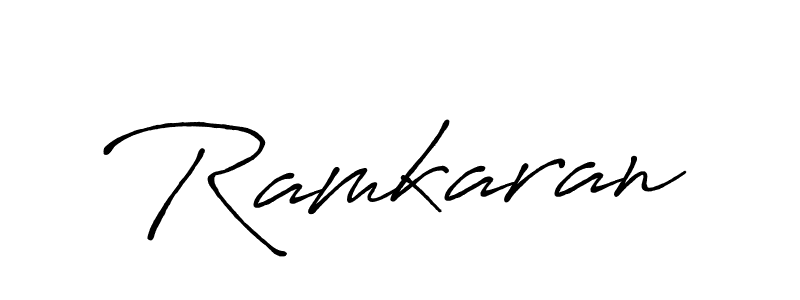 How to make Ramkaran signature? Antro_Vectra_Bolder is a professional autograph style. Create handwritten signature for Ramkaran name. Ramkaran signature style 7 images and pictures png