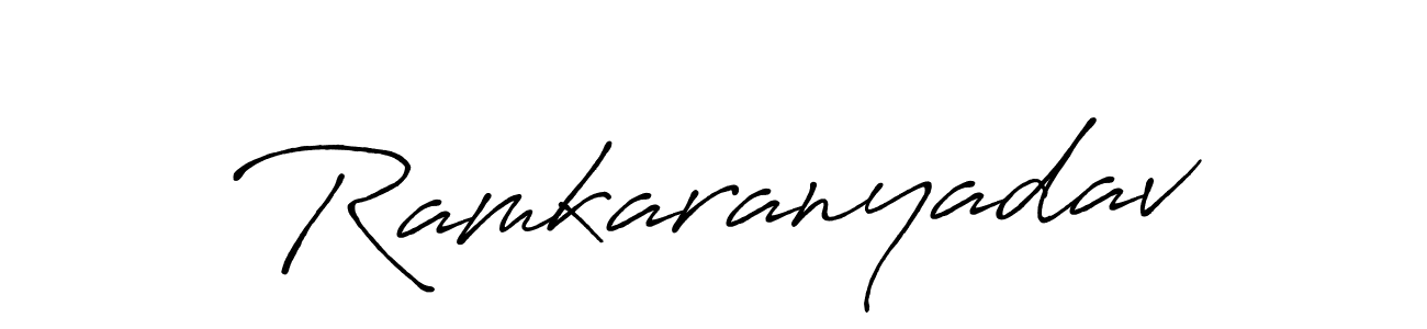 How to make Ramkaranyadav signature? Antro_Vectra_Bolder is a professional autograph style. Create handwritten signature for Ramkaranyadav name. Ramkaranyadav signature style 7 images and pictures png