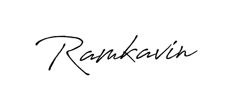 Use a signature maker to create a handwritten signature online. With this signature software, you can design (Antro_Vectra_Bolder) your own signature for name Ramkavin. Ramkavin signature style 7 images and pictures png